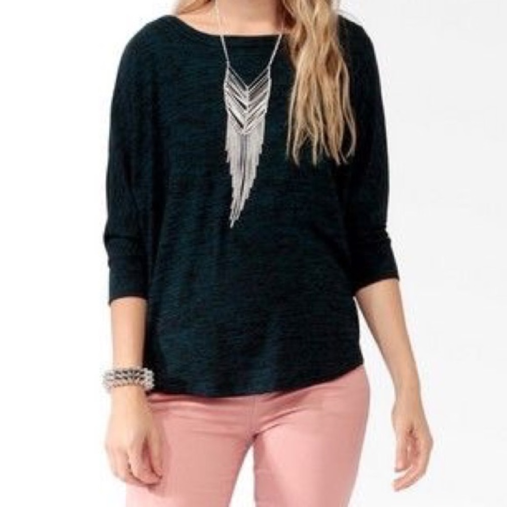 Forever21 Spaced-Dyed Top w/ Cutout upper-back